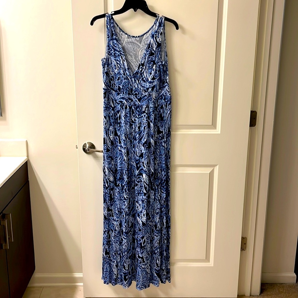 St. John’s Bay Women’s Sleeveless V-Neck Maxi Dress, Size L